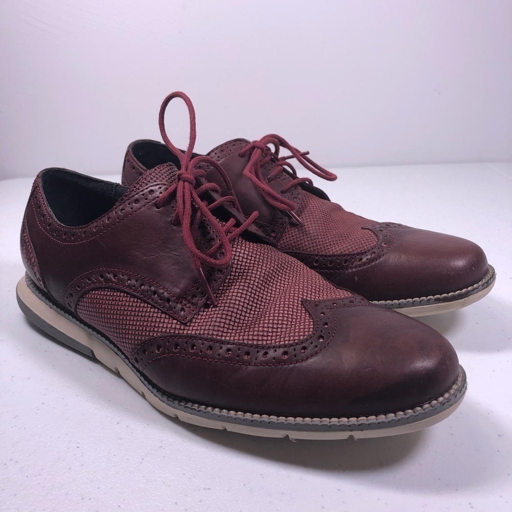 COLE Haan Grand.OS Wingtip Burgundy Dress Shoes - Picture 9 of 9